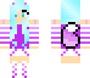 cute blue haired fox girl