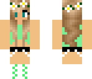 cute green beach girl