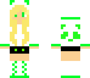 cute green panda girl