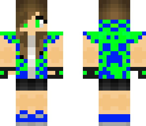 green hoodie girl