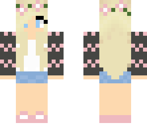 flower blond girl