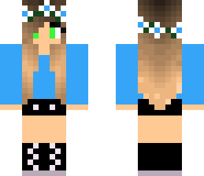 blue flower girl