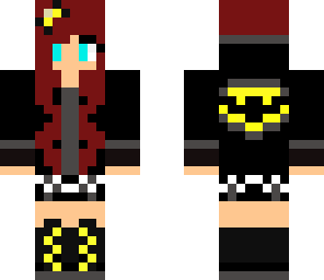 bat girl blue eyes and red hair