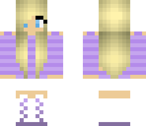 purple striped girl