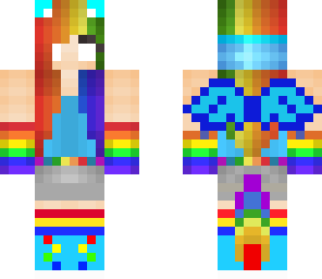 rainbow dash herobrine girl