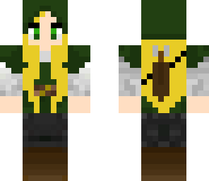 cloaked green archer girl