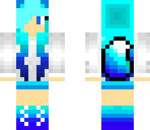 cute blue wolf girl