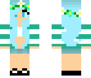 aqua haired girl