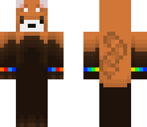 red panda with rainbow braclet