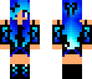 blue edited girl