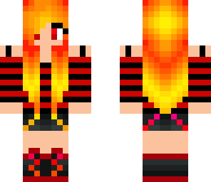 red and black girl