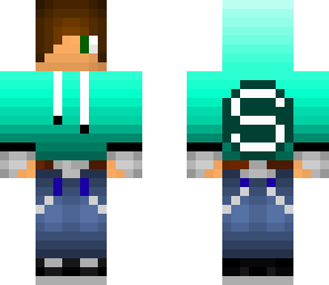 cyan hoodie -s-