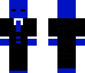 blue zombie in suit