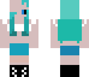 cute blue haired girl