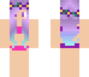 pink'n'purple girl with swimmers