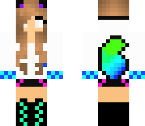 rainbow herobrine fox girl