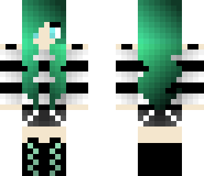pretty green haired girl