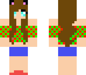 cute cat girl christmas style