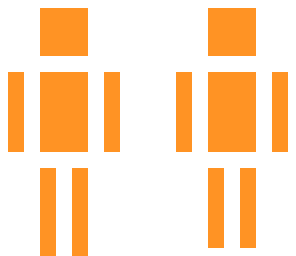 orange white