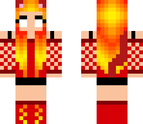 herobrine fire kitty girl