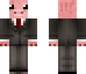 cute pig in suit