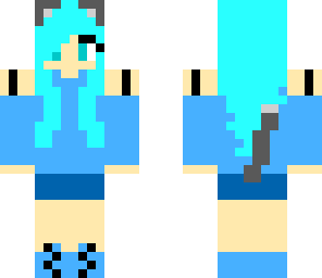 blue girl cat