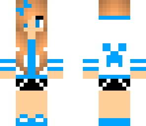 blue creeper hoodie girl 