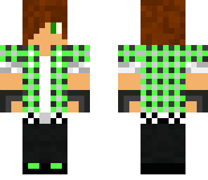 green checkered teenager