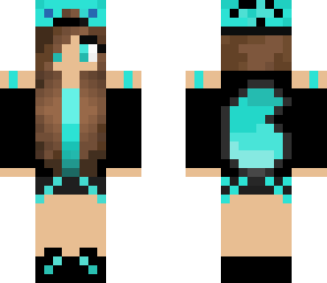 black and turquoise fox girl