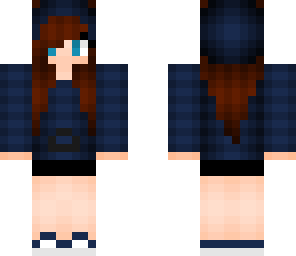 blue hoodie girl