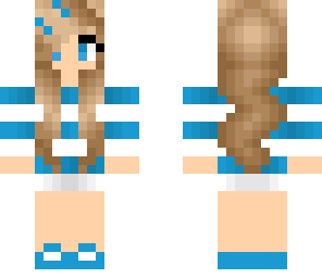 blue and white girl