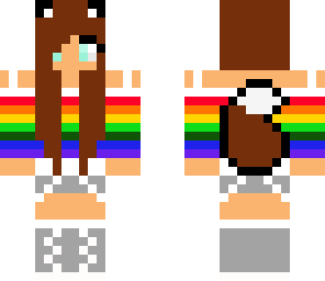 wolf rainbow girl