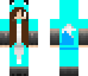 edit girl in blue fox suit