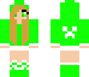 mincraft gir creeper cat