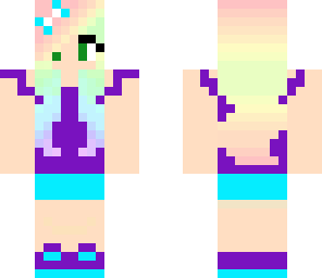 rainbow hair girl