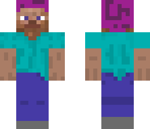 purple hair steve