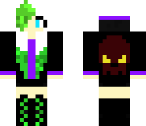 neon green emo girl