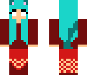 fire kitty blue hair