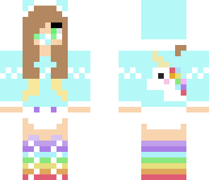 ombre brunette baby girl blue rainbow cute