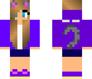 cute purple cat girl