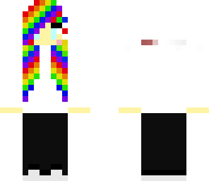 rainbow girl in white hoodie