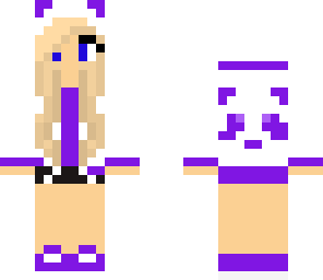 purple panda hoodie girl