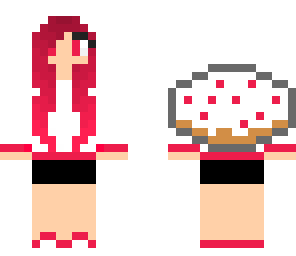 girl with red cake hoodie