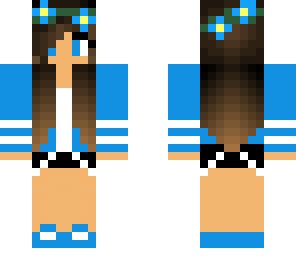 blue flower girl