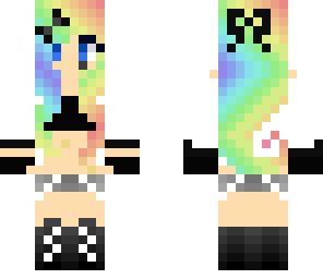 rainbow girl heeadphone