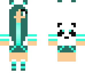blue panda girl