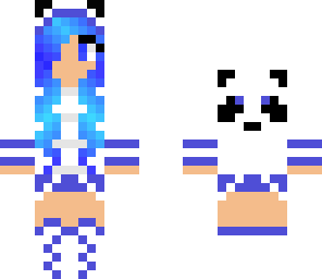 blue panda girl