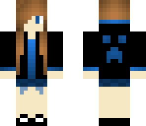 back and blue girl