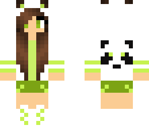 green panda girl