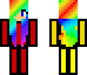 modern art rainbow gurl